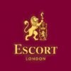 Gold lion logo representing Escort London’s brand, symbolising exclusivity, independence, and authenticity on an elegant deep red background.